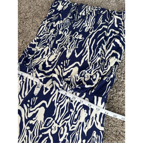 Lilly Pulitzer Morada Strapless Maxi Dress Women’s S Bright Navy Entourage Rayon - Picture 6 of 11
